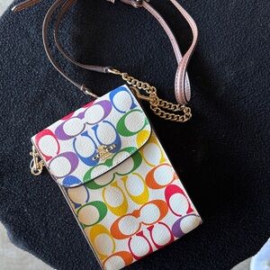 Coach Rainbow Signature Crossbody Bag